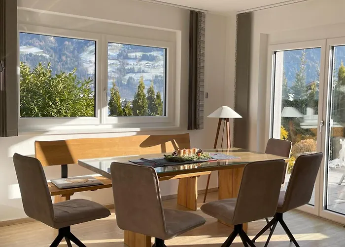 H21 - Modernes 145qm, 4sz, Wellnessbereich Mit Sauna Und Dachterrasse Mit Panoramablick, Kuehlen Und Heizen Mit Geothermie Feriehus Fügen